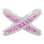Pink Sapphire & Diamond Criss Cross Cocktail Ring- Round Cut Gemstone Midi Finger Ring Size 6.5 For Sale