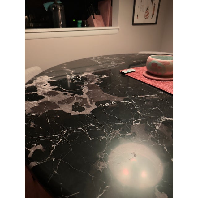 Contemporary Cb2 Hirsch Italian Marble Dining Table For Sale - Image 3 of 7