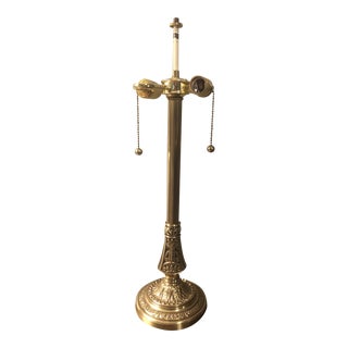 Vintage Stiffel Dual Light Brass Desk Lamp For Sale