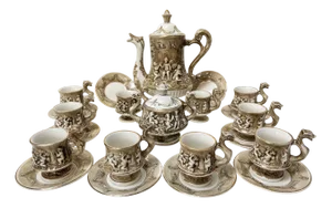 Coffee Service by R. Capodimonte, 1960s, Set of 12