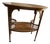 Antique Oval Occasional Table With Lower Shelf and Spindle Rail For Sale