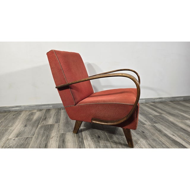Art Deco Lounge Chair by Jindrich Halabala For Sale - Image 4 of 9