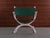 Mid Century Modern Rocking Lounge Chair in Green Canvas and White Metal For Sale In Orlando - Image 6 of 13