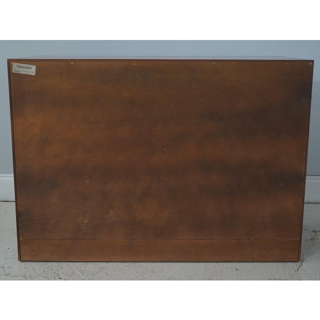 Henredon Campaign Style Oak 2 Over 2 Drawer Chest For Sale - Image 16 of 18