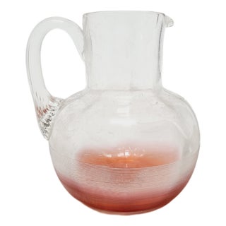 Art Nouveau Cranberry Glass Jug, United Kingdom, 1900s For Sale