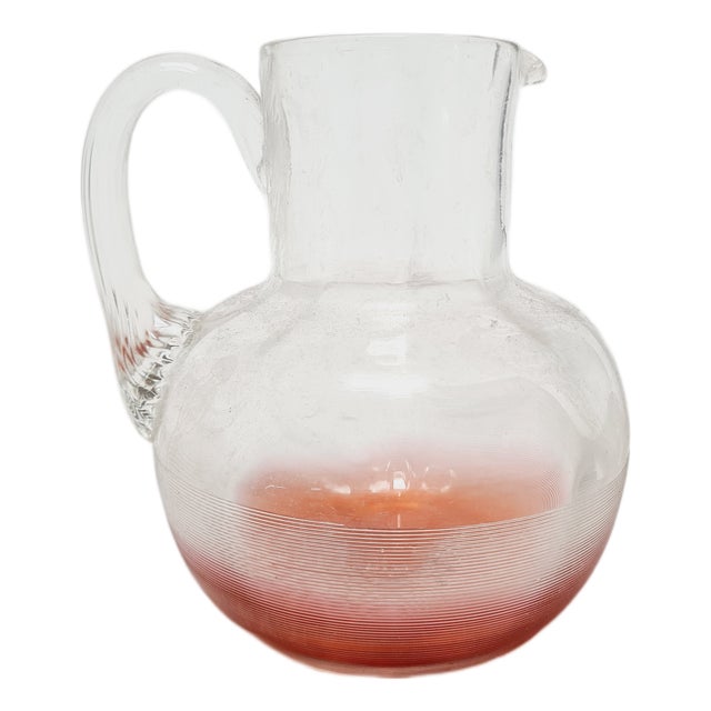 Art Nouveau Cranberry Glass Jug, United Kingdom, 1900s For Sale