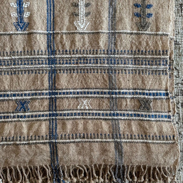 Akriti Sand Wool Throw For Sale - Image 4 of 5