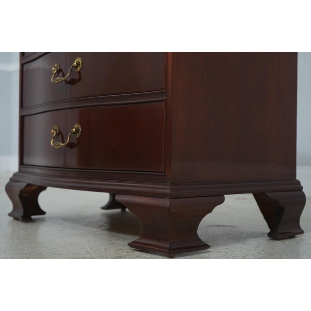 Pair Baker 3 Drawer Mahogany Nightstands For Sale - Image 9 of 18