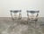 Metal Vintage Pair of Mid-Century Steel Armchairs with Custom Cushion and Saber Legs For Sale - Image 7 of 11