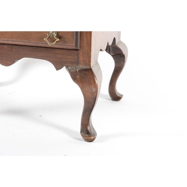 Vintage Salesman Sample Queen Anne Style Two Drawer Side Table For Sale - Image 9 of 11
