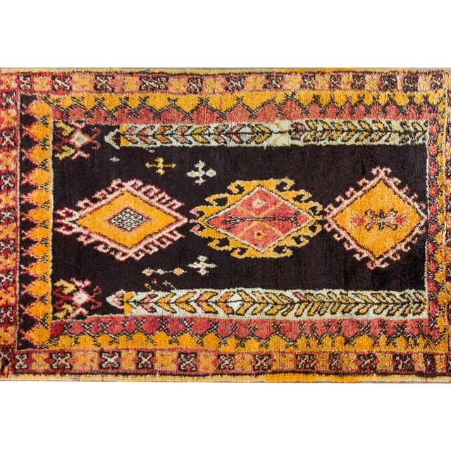 Brown Vintage Moroccan Rug For Sale - Image 8 of 16