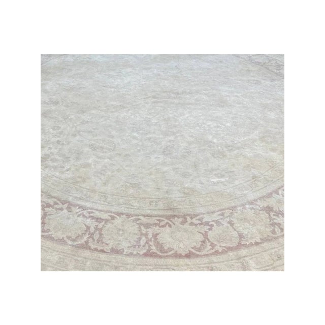 2000 - 2009 2020s Vintage Round Mahal Style Area Rug 12x12 For Sale - Image 5 of 11