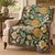 Victorian Arts & Crafts Pineapple Botanical Woven Throw Blanket – Green & Gold, 60 × 50 For Sale - Image 3 of 5