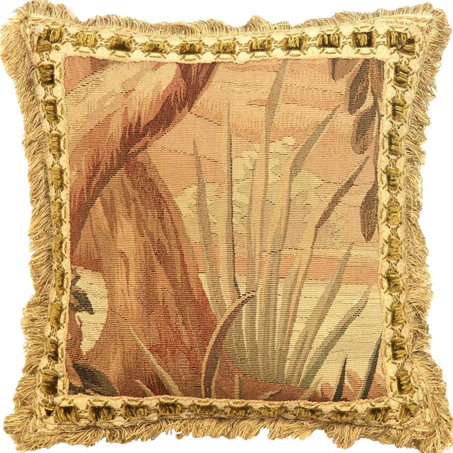 19th Century French Aubusson Pillow For Sale