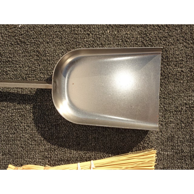 Silver Fp4 Vintage French Country Silver Wrought Iron Fireplace Tools 3 Pieces For Sale - Image 8 of 13