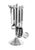 Vintage Silver Plated Bar Accessory Set, 1980s, Set of 5 For Sale
