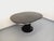 Vintage Round Dining Table in Black Wood-Effect Melamine and Chrome Metal, Space Age/1970s Style, with Integrated Extension For Sale - Image 11 of 18