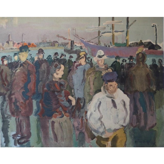 Raoul DUFY (1877-1953) Quai à Rouen (Dock in Rouen) Lithograph after a painting of 1905 Signed in the plate On Vélin...