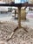 Brown Late 20th Century Tribeca Live Edge Walnut Dining Table With Brass Wishbone Base For Sale - Image 8 of 9