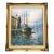 Vintage Signed & Framed W. Haywood Painting on Canvas, Boats and Old Boathouse For Sale