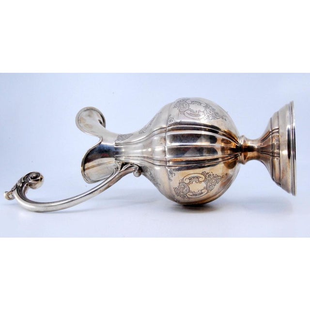 Lavender and Silver Gum with Engravings and Low Reliefs, Gum with Open Handle For Sale - Image 9 of 11