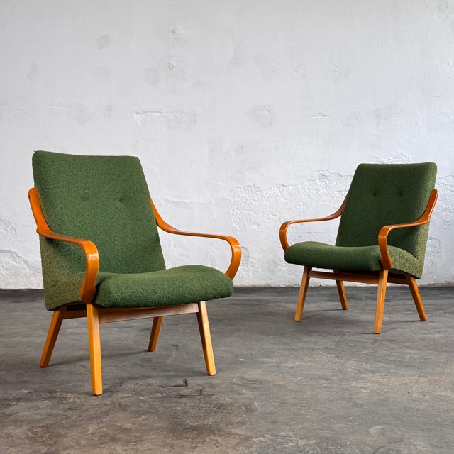 Lounge Chairs by Jaroslav Smidek for Jitona, 1960s, Set of 2 For Sale - Image 10 of 10