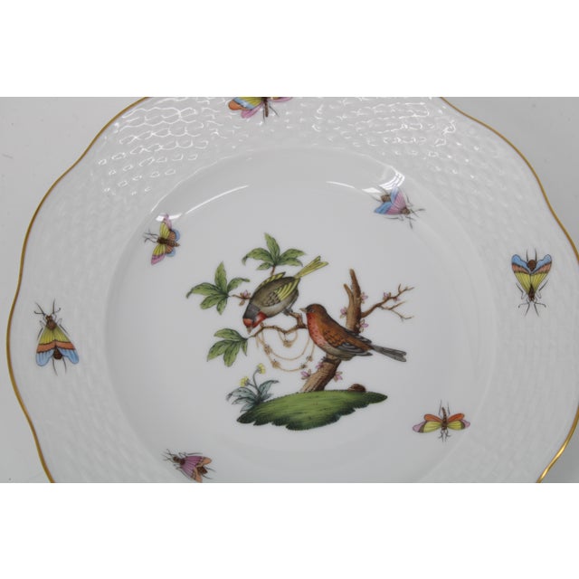 2000 - 2009 Herend Rothchild Bird Salad Dessert Plate 7.5" Never Used For Sale - Image 5 of 5