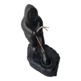 Canadian Inuit Carved Seal Figurine Sculpture For Sale