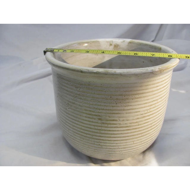 Mid 20th Century Zanesville Art Deco Stoneware Model 1006 Cream Glazed Vase For Sale - Image 9 of 10