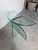 1980s Postmodern Italian Design Geometric Sculptural Glass Side Table For Sale - Image 9 of 12