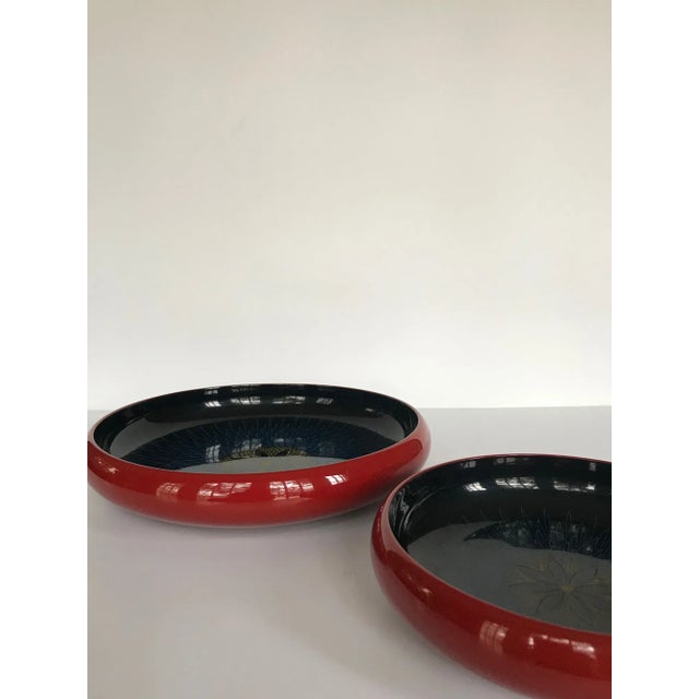 Mid Century Modern Lacquered Wood Bowls - Set of 2 For Sale - Image 4 of 7