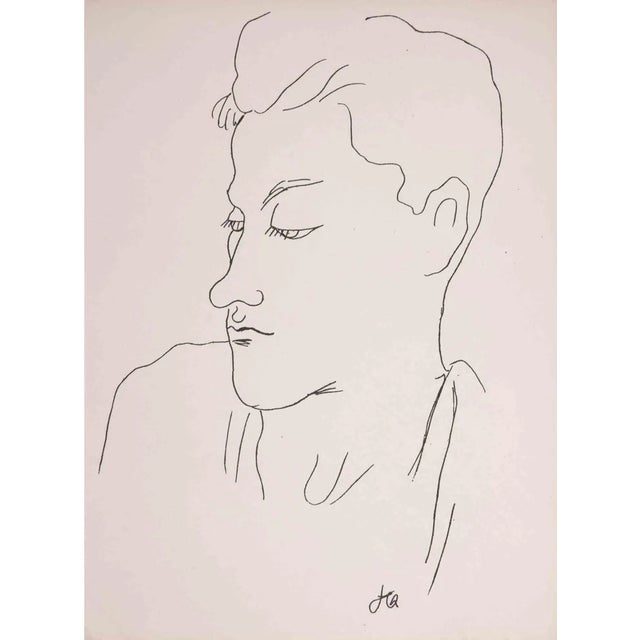 Jean Cocteau, Portrait de Jean Desbordes, Lithograph, 1929 For Sale - Image 4 of 4