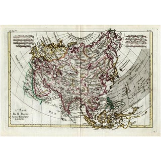 Attractive Antique Map of Asia with Borders Hand-Coloured, 1780 For Sale