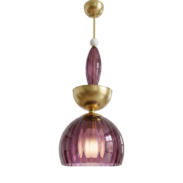 Pendant Lamp in Murano Glass, 1980s For Sale