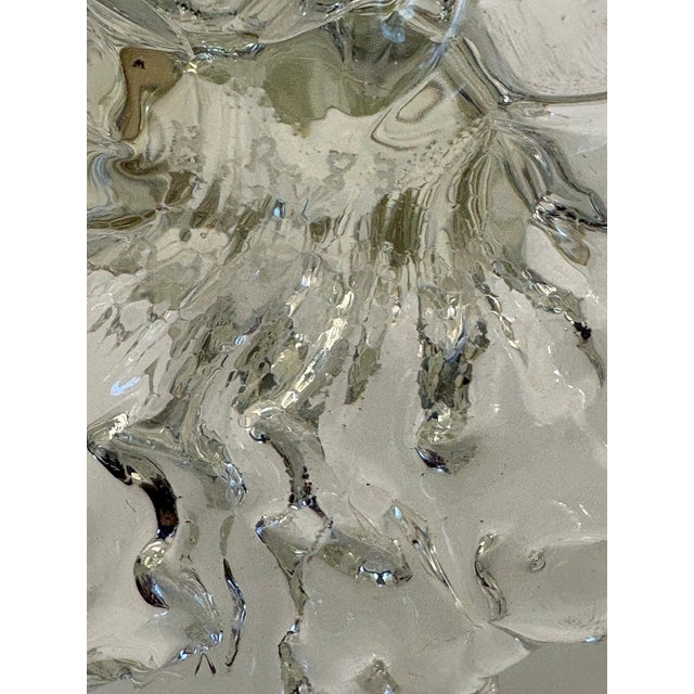 Transparent 1980s Murano Seagull on Wave Sculpture For Sale - Image 8 of 10