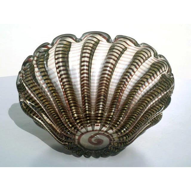 Mid-Century Murano Glass Zebrati Vase by Ercole Barovier, 1950s, in Flawless conditions. Designed 1950 to 1959 This piece...