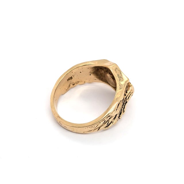 14k Yellow Gold Harley Davidson Mens Ring - Size 11.75 For Sale In Phoenix - Image 6 of 9