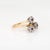 60s Vintage Jabel Ring Diamond Ruby 3 Flower Posey Cluster Sz 6.75 18k Gold For Sale - Image 4 of 6