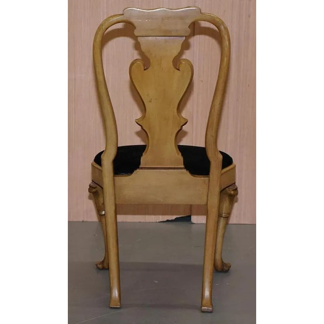 Walnut Queen Anne Dining Chairs, Set of 4 For Sale - Image 13 of 18