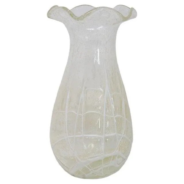 Italian Vase in Transparent Murano Art Glass, 1980s For Sale - Image 12 of 12