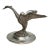 Antique Silverplate Swan Bird Brandy Glass Warmer Table Top Oil Lamp Heater For Sale