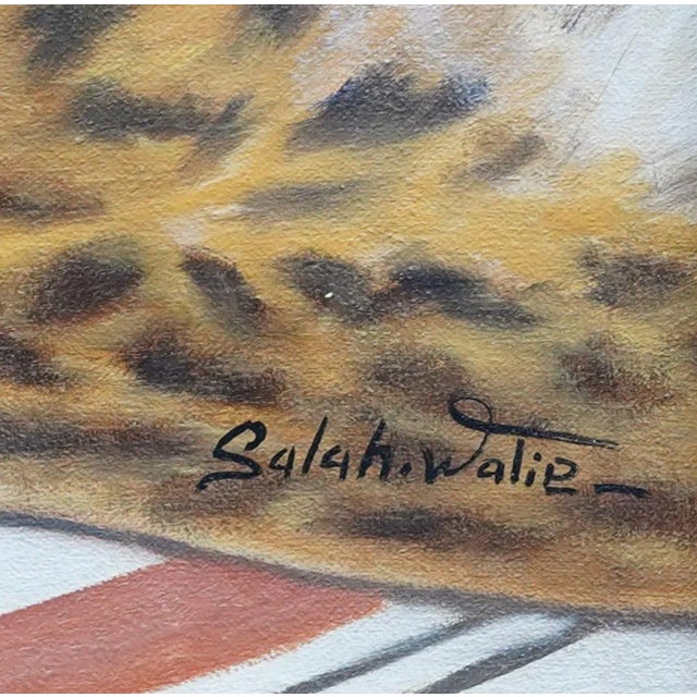 Figurative Salah Walie Large Embellished Giclee on Canvas For Sale - Image 3 of 9