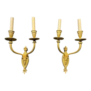 A Pair of 1920s French Bronze Sconces