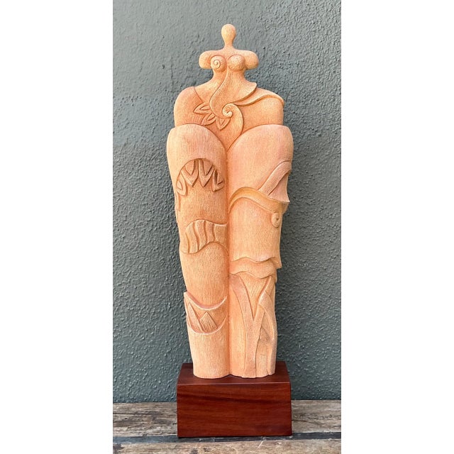 Late 20th Century Vintage Ceramic Abstract Figurative Sculpture For Sale - Image 5 of 12