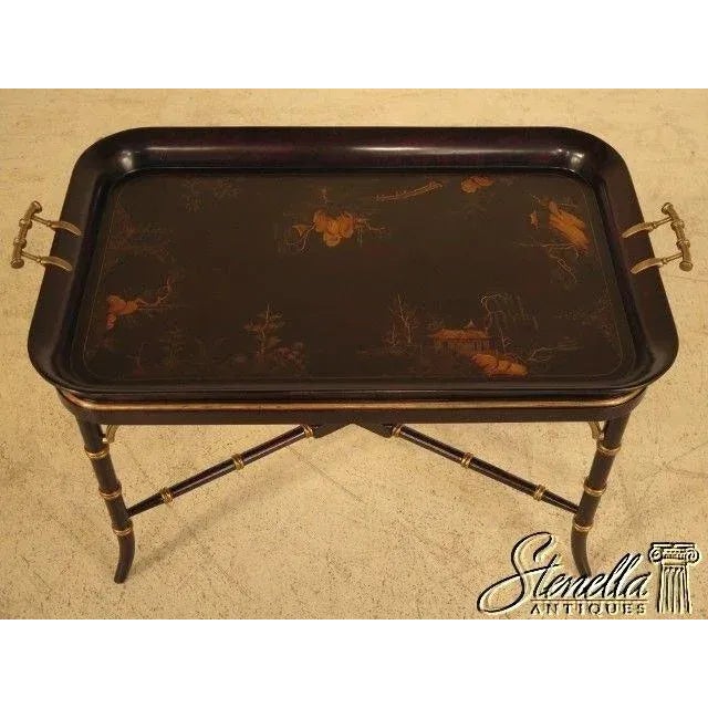 Chinoiserie Theodore Alexander Chinoiserie Tray Top Coffee Table #1102-189 For Sale - Image 3 of 11