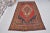 Red & Nvy Blue Vintage Floral Carpet For Sale - Image 4 of 10