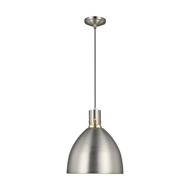 Sean Lavin by Visual Comfort Studio Brynne Medium LED Pendant, Satin Nickel For Sale - Image 9 of 10