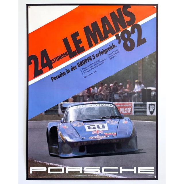 24 Hours of Le Mans 82 Porsche Poster from Werbeagentur Strenger, 1982 For Sale - Image 3 of 10