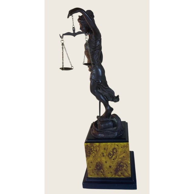 Original Antique 19th C Blind Lady Justice Bronze Signed A. Mayer For Sale In Philadelphia - Image 6 of 11