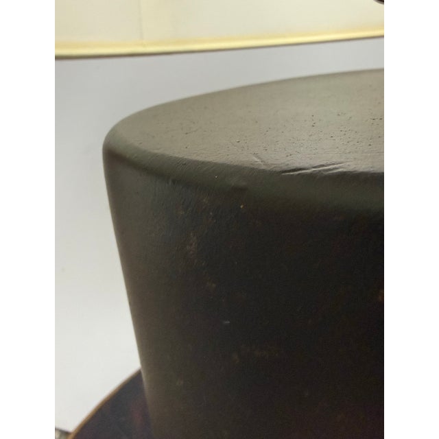 Modern Black + White Ceramic Table Lamp For Sale - Image 9 of 12